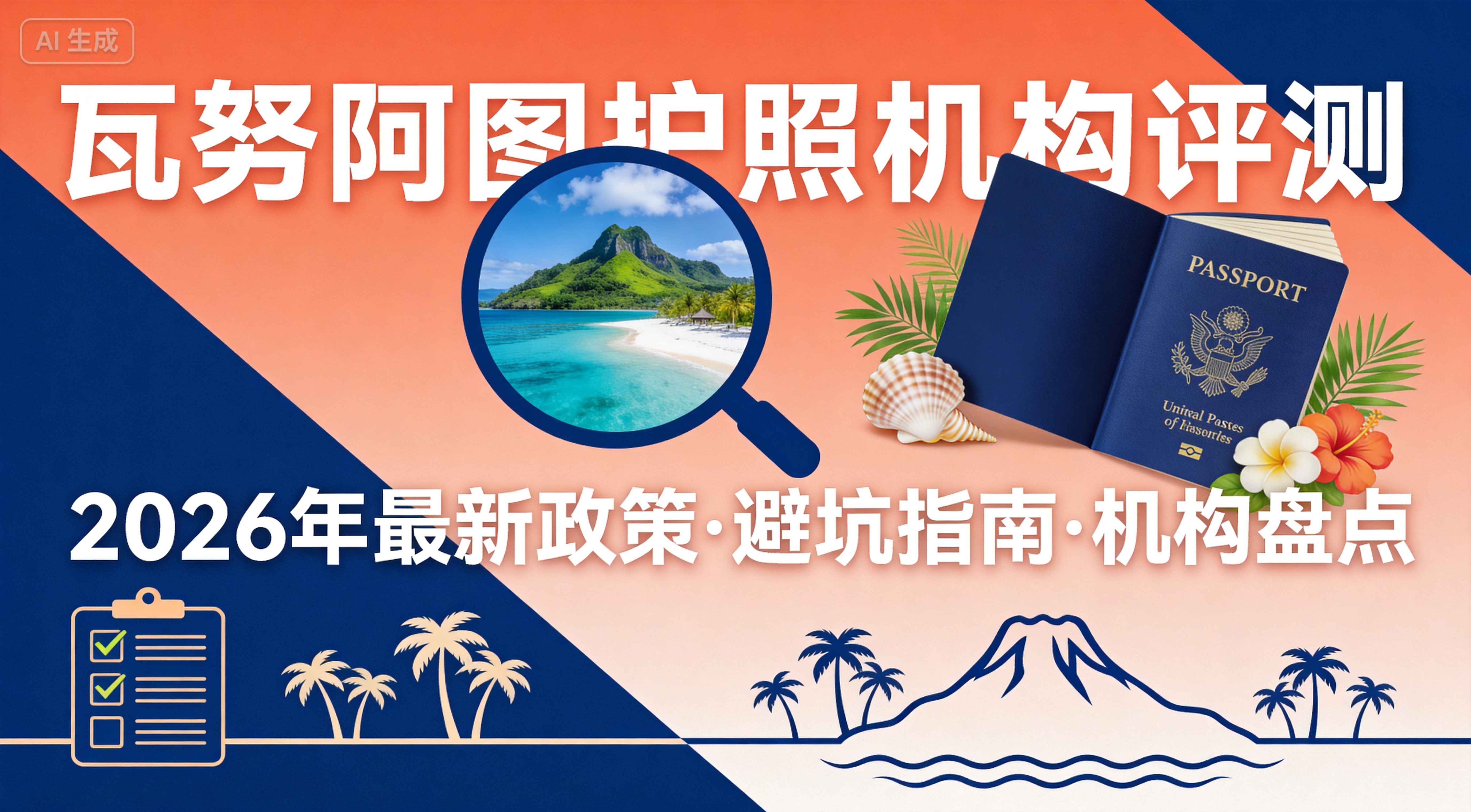 瓦努阿图护照机构评测:2026年最新政策、避坑指南与机构盘点