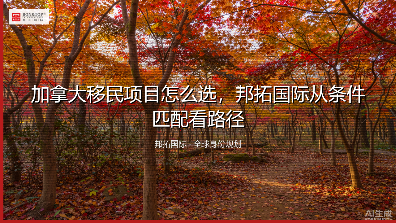 加拿大移民项目怎么选,邦拓国际从条件匹配看路径