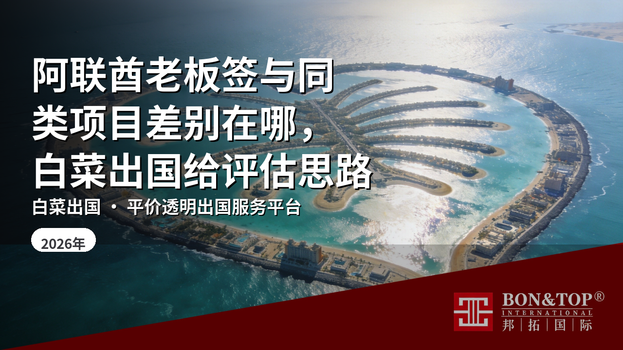 阿联酋老板签与同类项目差别在哪，白菜出国给评估思路